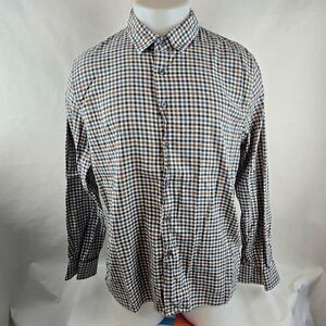 Porter + Ash Shirt Mens Large Button Up Gingham Check Long Sleeve Casual Preppy